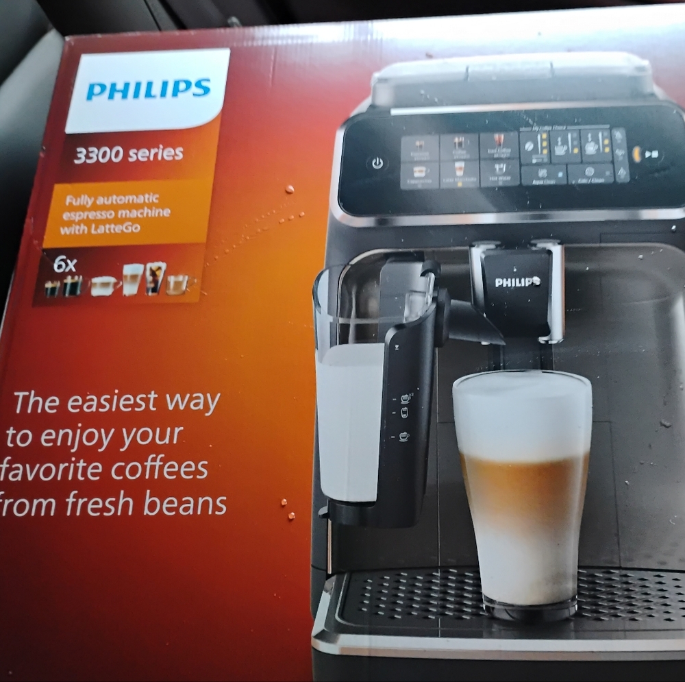 Philips 3300 Series Fully Automatic Espresso Machine - Black